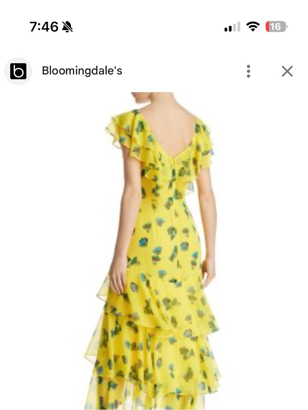 Wayf Yellow Floral Ruffle Maxi Dress - Picture 2 of 5
